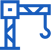 Line icon of a crane.